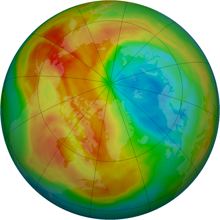 Arctic ozone map for 30 March 2011